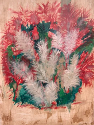 Dive into the vibrant world of "Pampas in Red," a stunning acrylic painting that captures the essence of nature's beauty through bold colors and dynamic brush strokes. This piece showcases the striking pampas grass swaying gently in the breeze, enveloped in rich shades of red that evoke passion and warmth. The painter's expert technique breathes life into the composition, making it a captivating focal point for any space. Perfect for both modern and classic decor, "Pampas in Red" adds a touch of elegance and drama to your home or office. Each canvas is meticulously crafted, ensuring that every detail and hue is brilliantly portrayed. Whether you're an art collector or looking for that perfect statement piece, this painting is sure to inspire and bring joy to all who see it. Transform your surroundings with the enchanting presence of "Pampas in Red" and let its vivid energy elevate your space today!