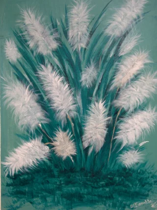 Immerse yourself in the serene beauty of "Pampas in Green," a captivating acrylic painting that celebrates the tranquil essence of nature. This artwork features lush pampas grass elegantly dancing in the gentle breeze, brought to life with a harmonious palette of greens that evoke feelings of peace and renewal. The artist's skilled brushwork infuses the composition with energy and movement, creating a mesmerizing focal point for any setting. Ideal for both contemporary and traditional interiors, "Pampas in Green" effortlessly adds a breath of fresh air and a touch of sophistication to your home or workspace. Every canvas is thoughtfully crafted, ensuring that each nuance and shade is vividly represented. Whether you're an avid art enthusiast or in search of a striking centerpiece, this painting promises to inspire and uplift all who experience its beauty. Enhance your environment with the calming allure of "Pampas in Green" and allow its vibrant spirit to transform your space today!