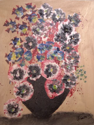 The Ducth Women Acrylic Flower Painting